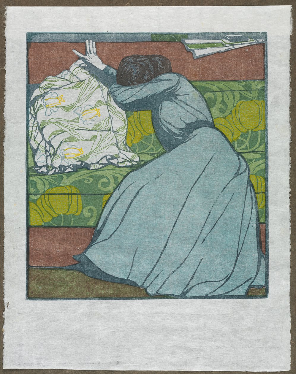 Puten Martha Kurzweil Sittende på en Divan, 1903. av Max Kurzweil