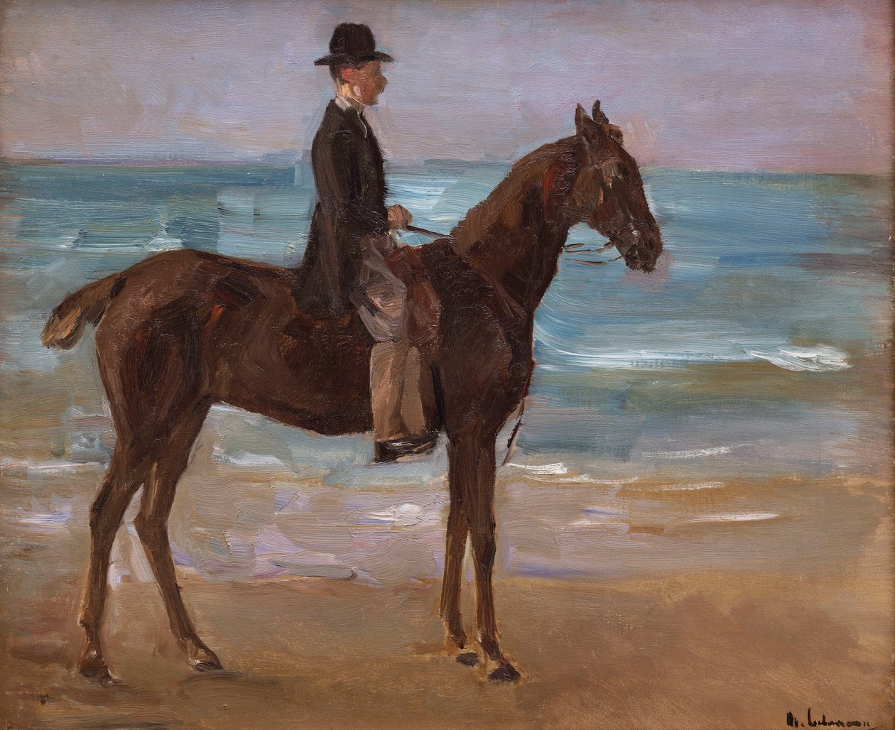 En rytter på kysten av Max Liebermann