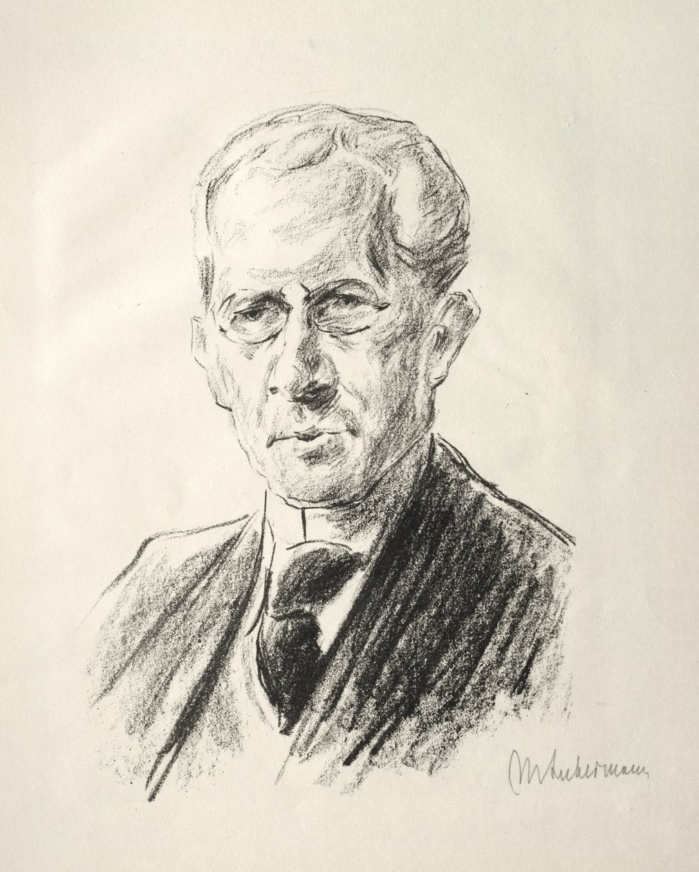 Arno Holz-mappe: Portrett av Arno Holz, 1923. av Max Liebermann