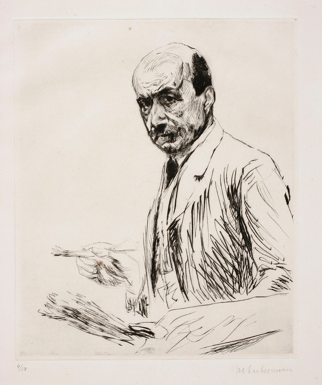 Selvportrett med palett av Max Liebermann