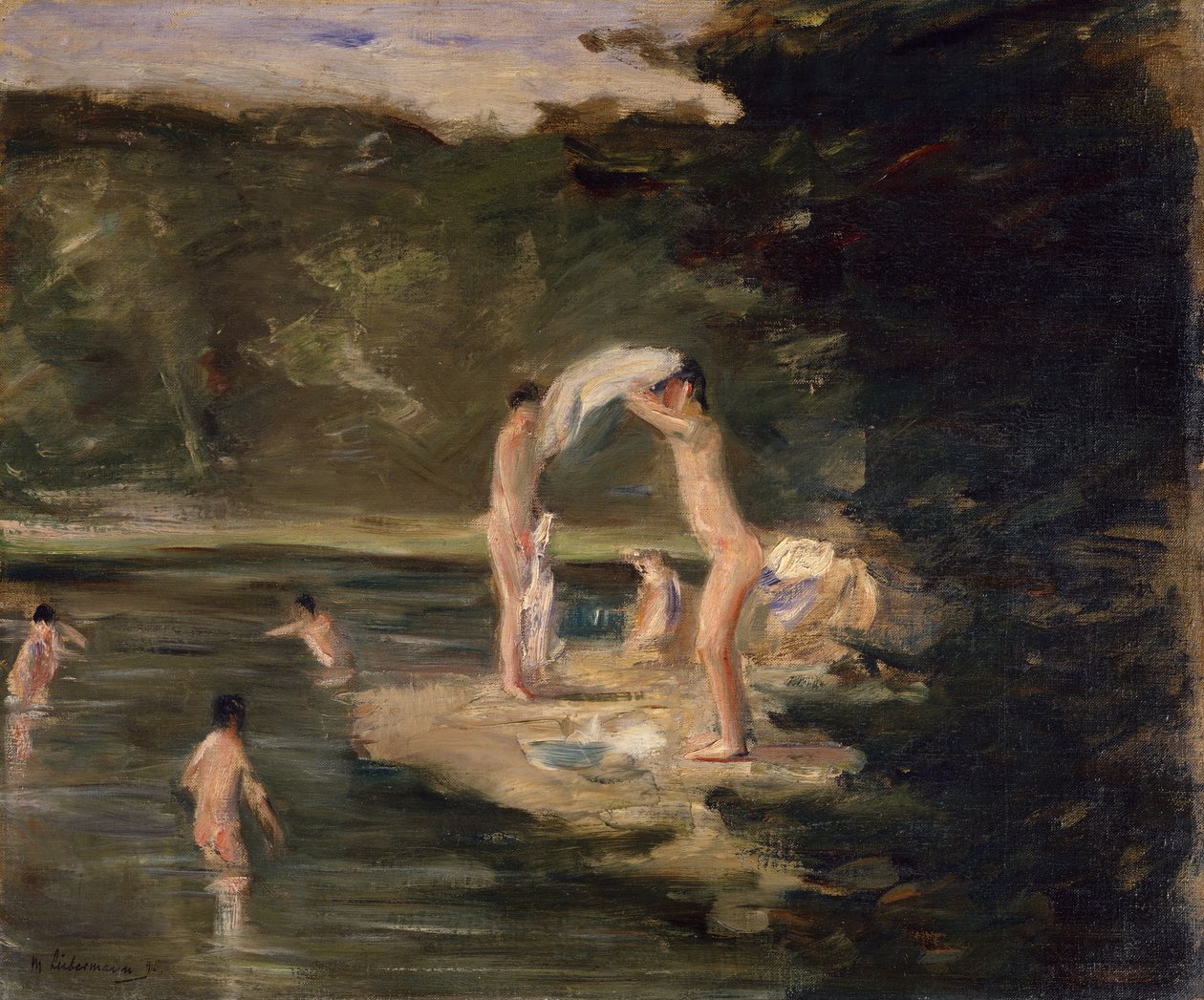 Badende gutter av Max Liebermann