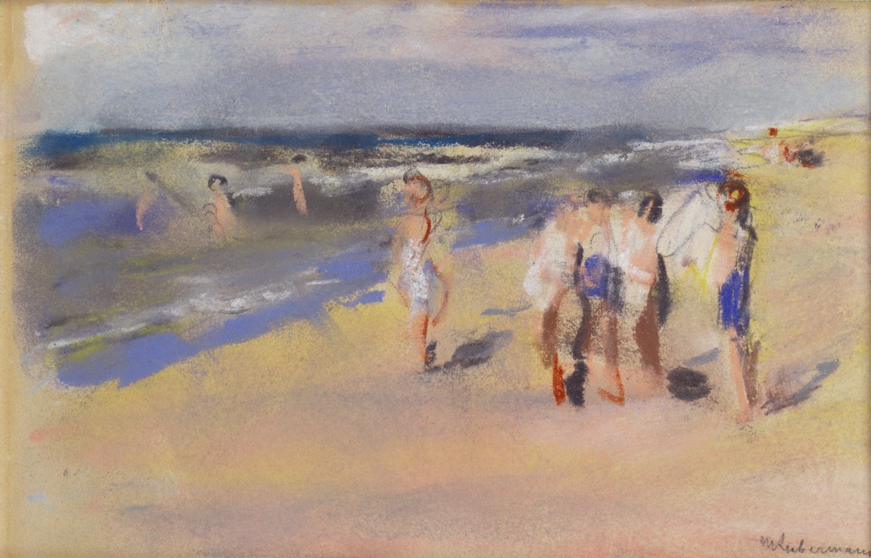 Beach, ca. 1910 (kritttegning) av Max Liebermann