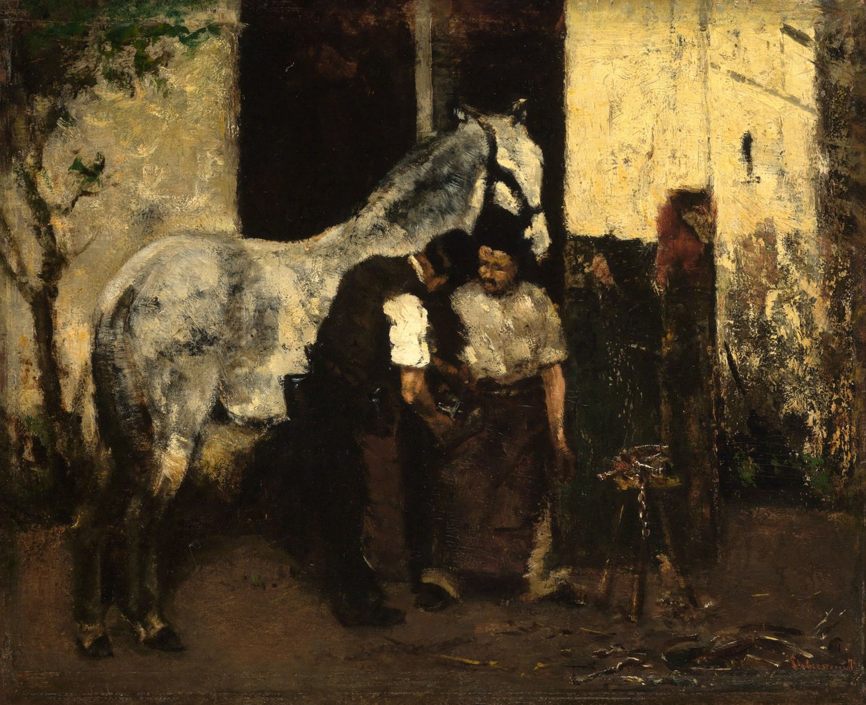 Hos hovslageren av Max Liebermann