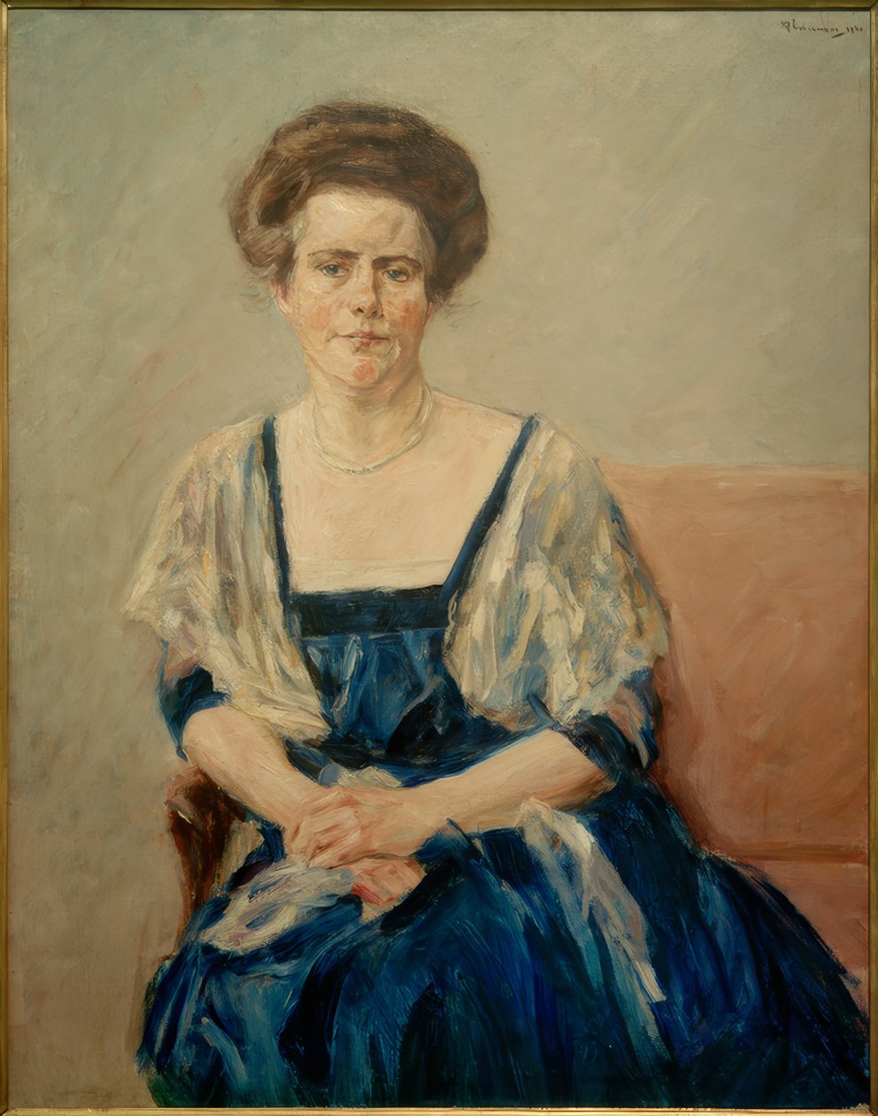 Portrett av Maria Newman av Max Liebermann