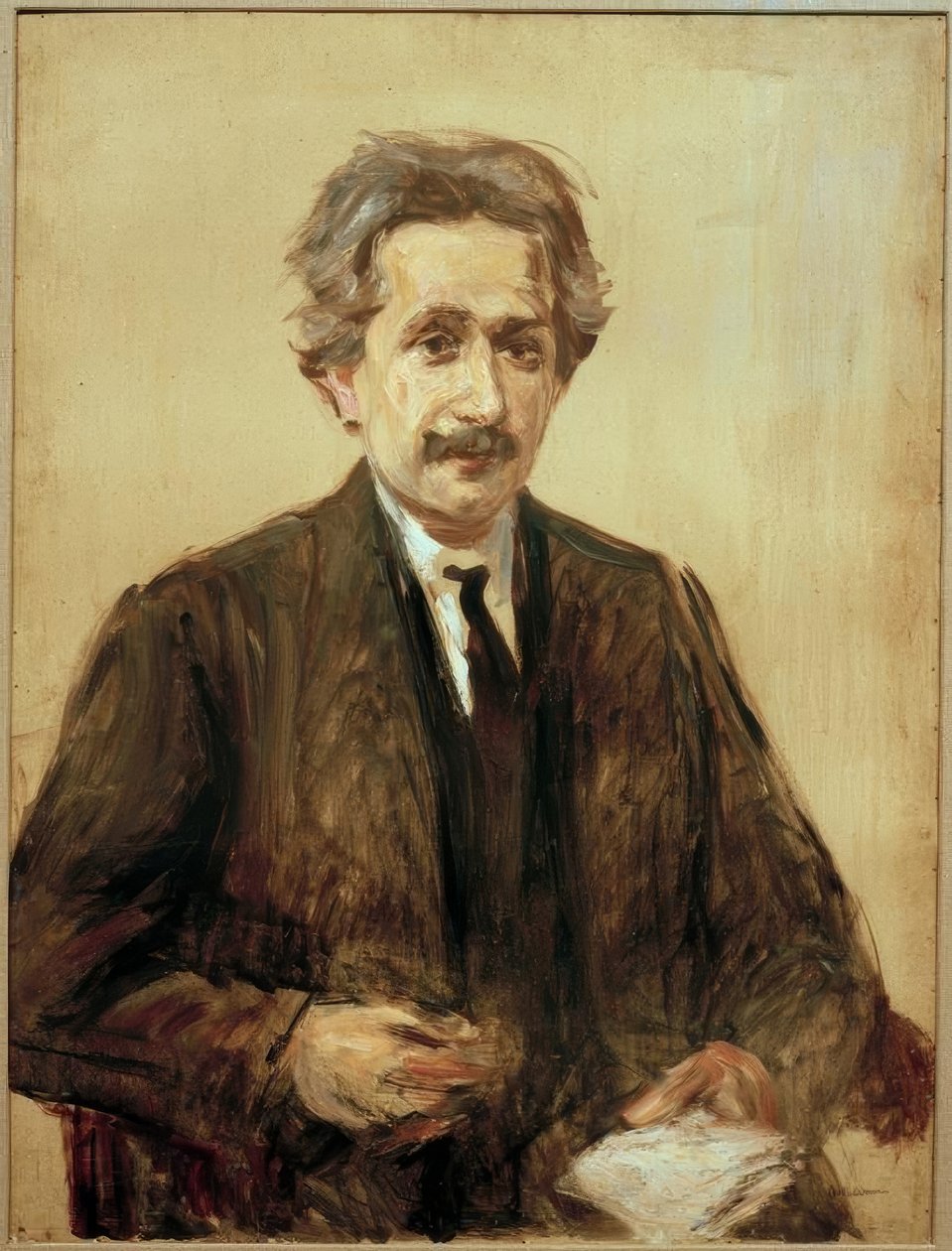 Portrett av prof. Albert Einstein av Max Liebermann