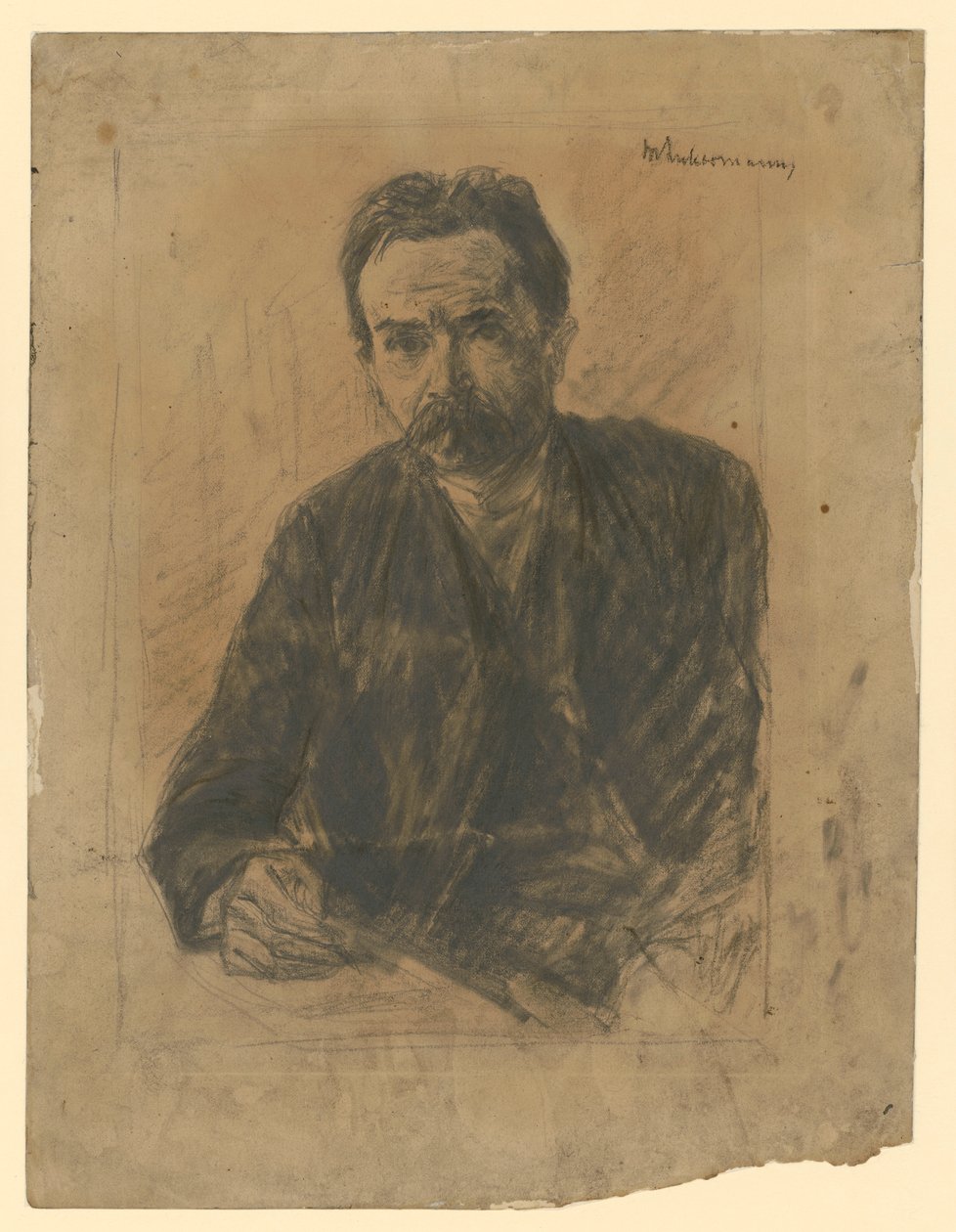 Portrett av dikteren Eduard Grisebach av Max Liebermann