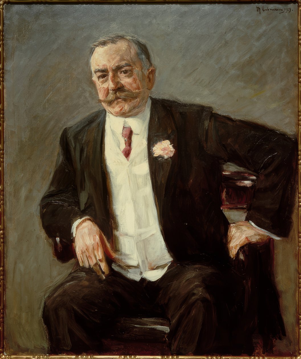 Portrett av industrirådmannen Friedrich Carl Duisberg, sittende av Max Liebermann