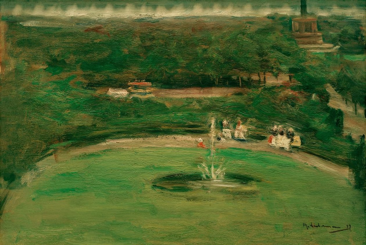 Utsikt fra kunstnerens atelier til Königsplatz av Max Liebermann