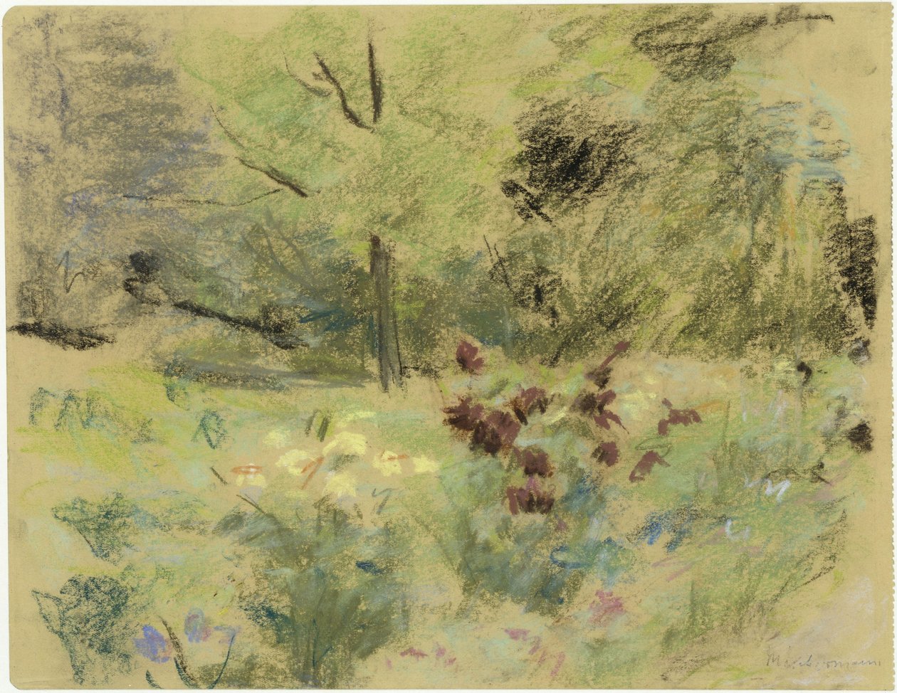 Blomster og trær av Max Liebermann