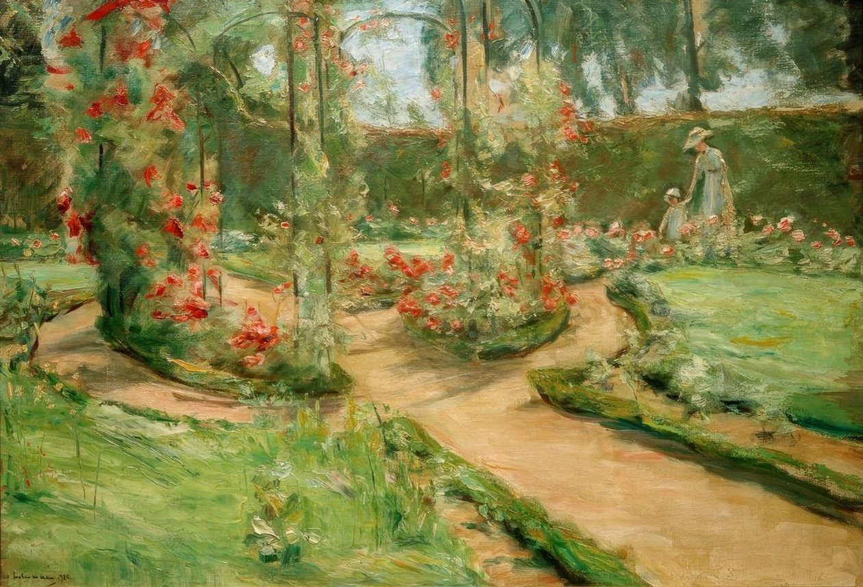Rosehagen i Wannsee med datteren og barnebarnet av Max Liebermann