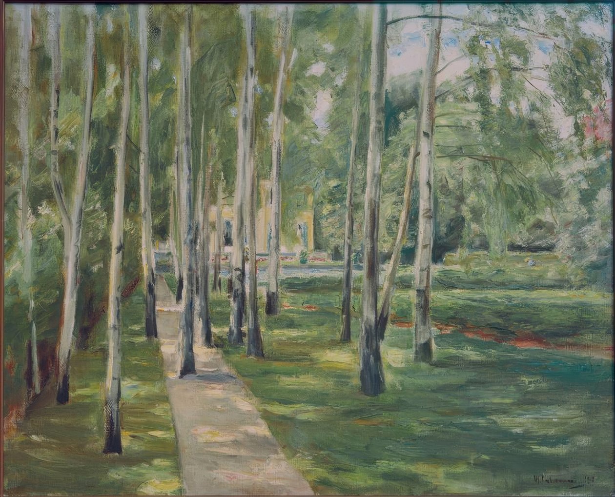 Bjørkealléen i Wannsee-hagen mot vest av Max Liebermann