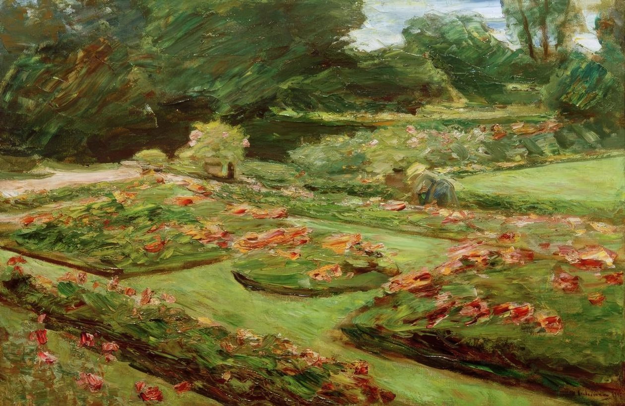 Blomsterterrassen i Wannsee-hagen mot nordøst av Max Liebermann