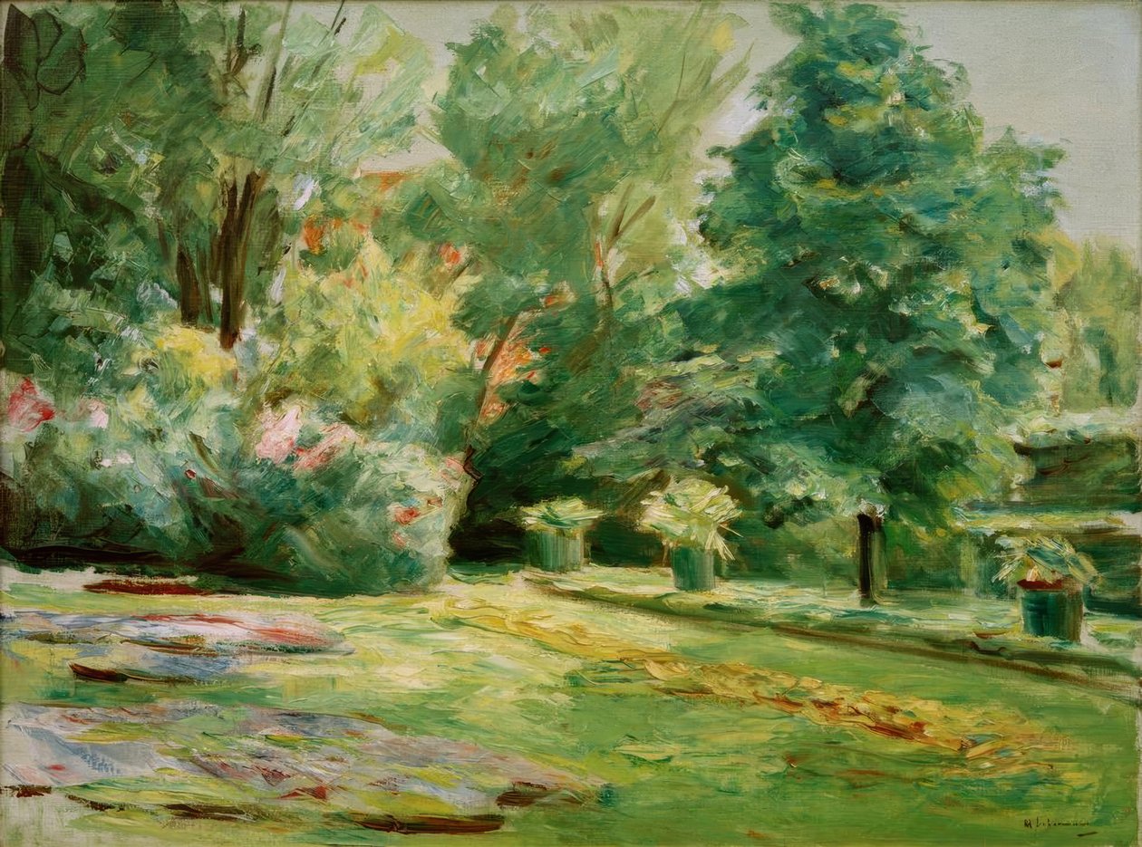 Blomsterterrassen i Wannsee-hagen mot nordøst av Max Liebermann