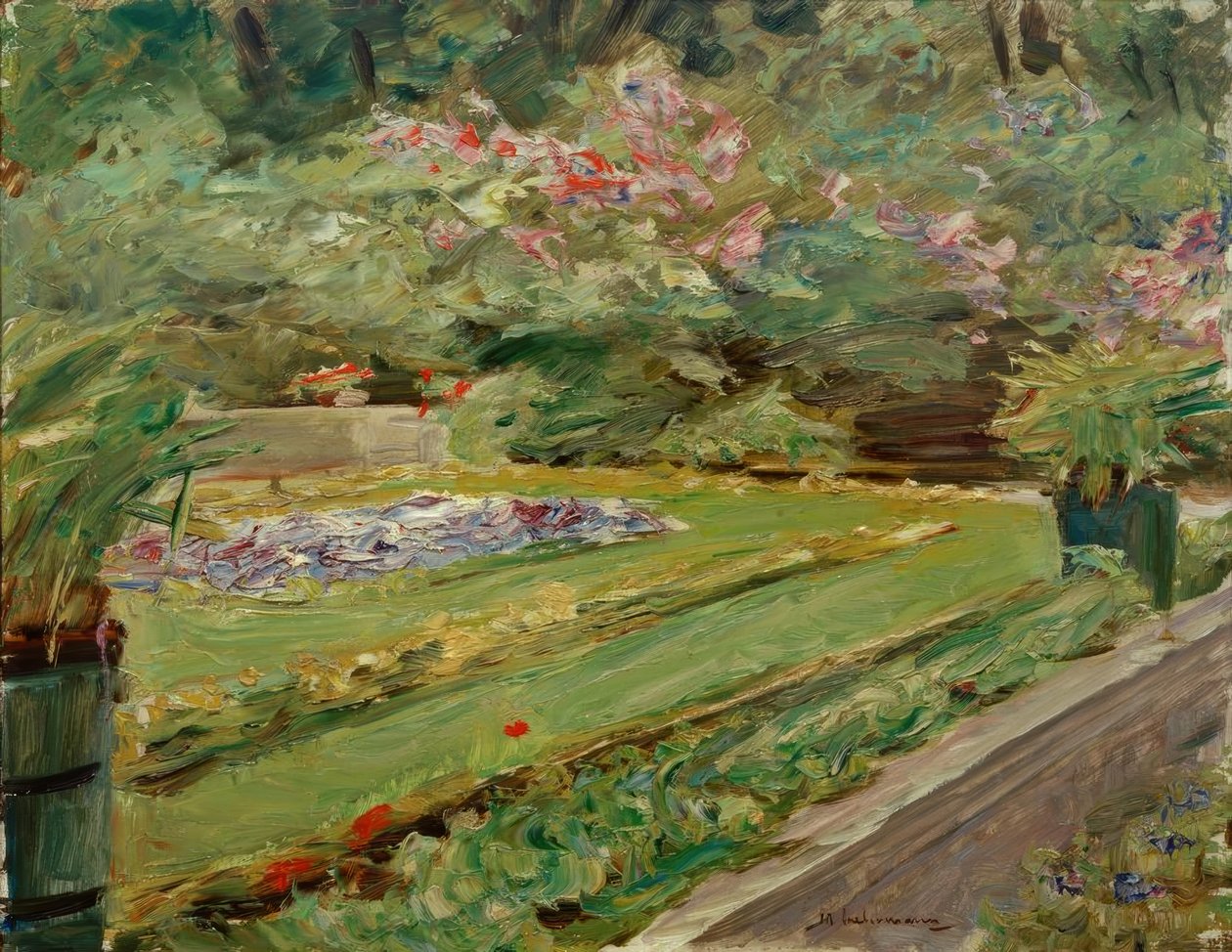 Blomsterterrassen i Wannsee-hagen mot nordvest av Max Liebermann