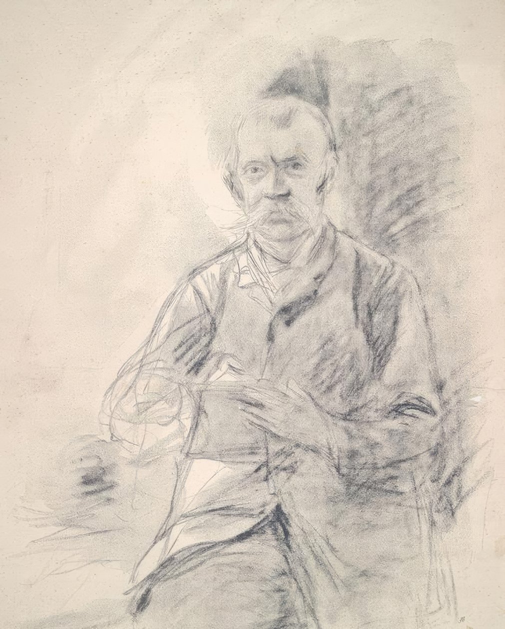 Fritz von Uhde / Litho. v. Kjære mann av Max Liebermann