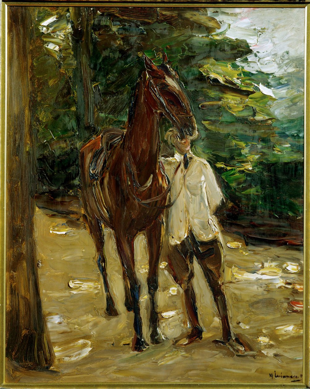 Brudgom med hest (pester) av Max Liebermann