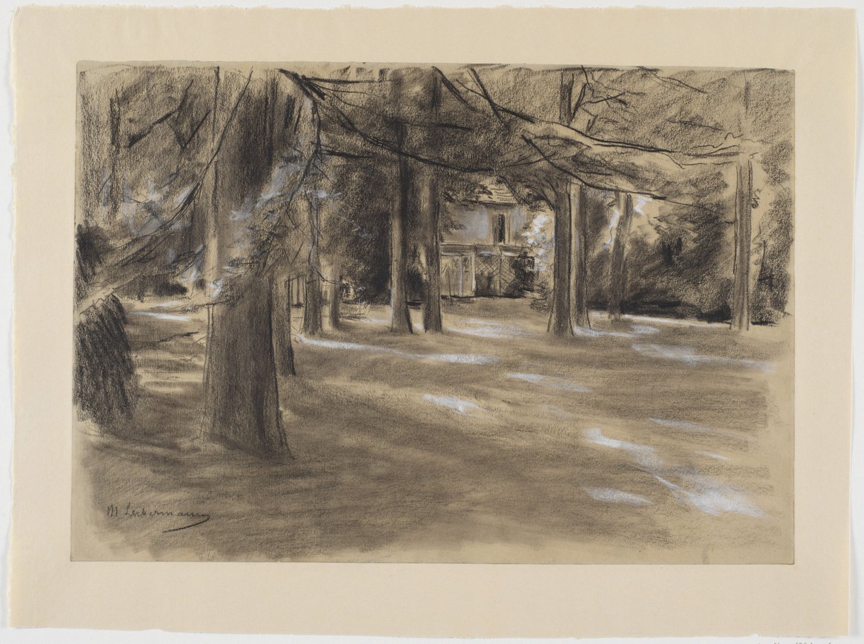 Hollandsk parklandskap med hus av Max Liebermann