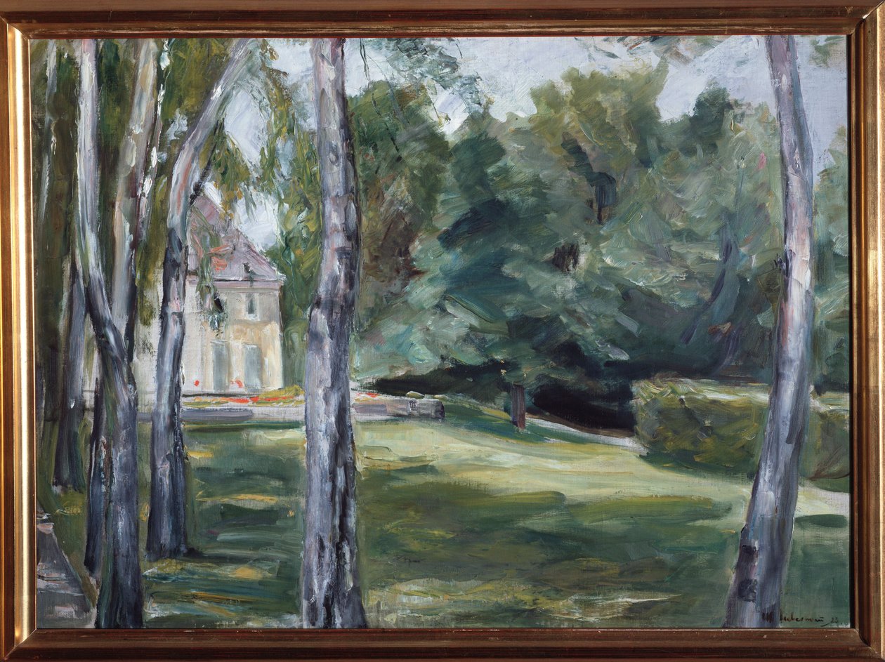Hus i en hage - olje på lerret av Max Liebermann