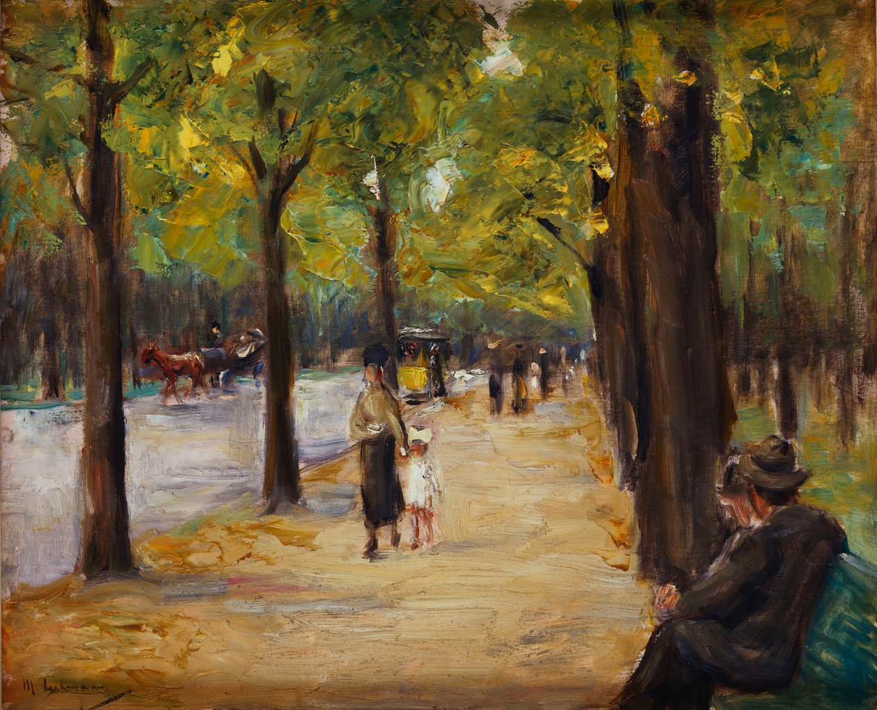 I Tiergarten, Berlin, ca. 1920 av Max Liebermann