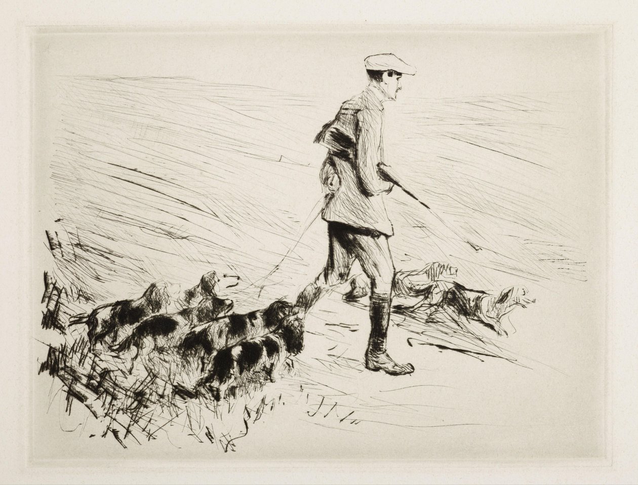 Jeger med hunder av Max Liebermann