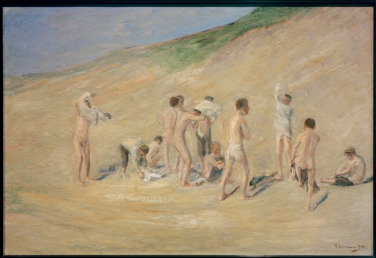 Gutter etter bading av Max Liebermann