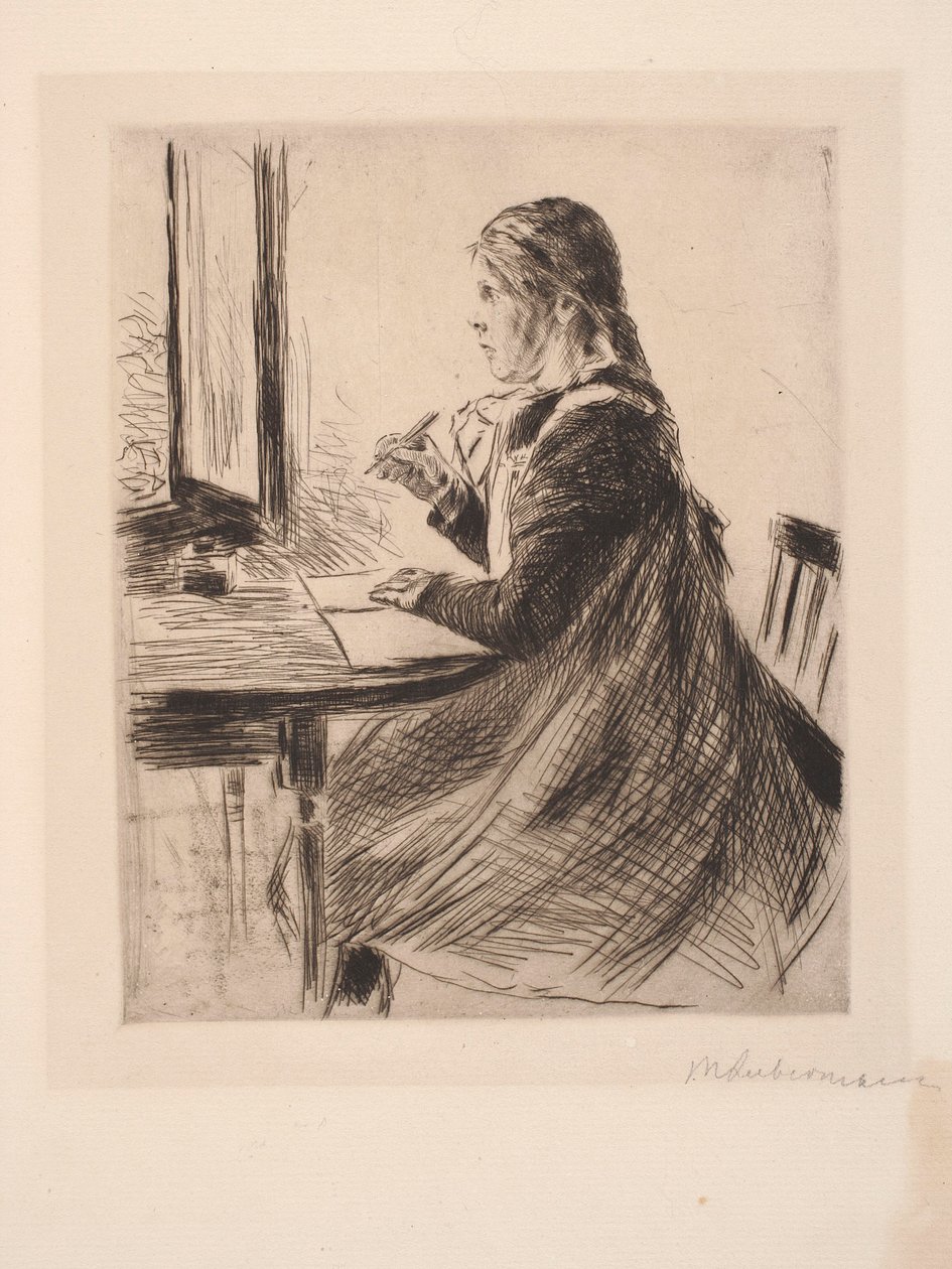 Barneportrett, portrett av geheimeråd Bodes lille datter, Marie av Max Liebermann