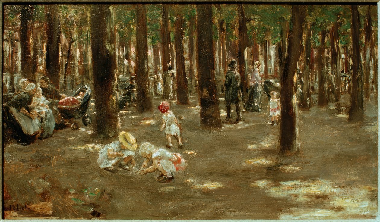 Lekeplass i Tiergarten i Berlin av Max Liebermann