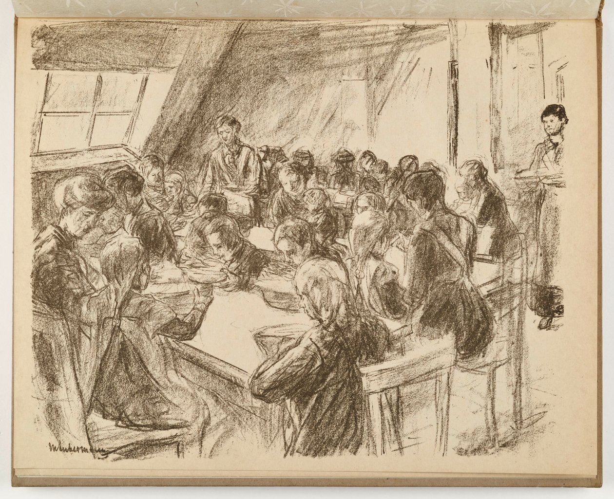 Folkekjøkken for barn (illustrasjon fra: Kunst og kunstnere XIII, 6) av Max Liebermann
