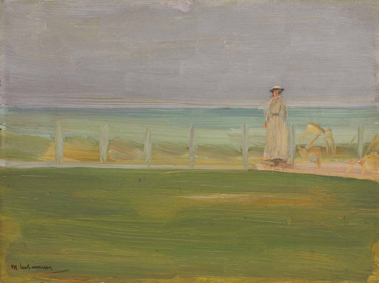 Lady at the Beach, 1901 av Max Liebermann