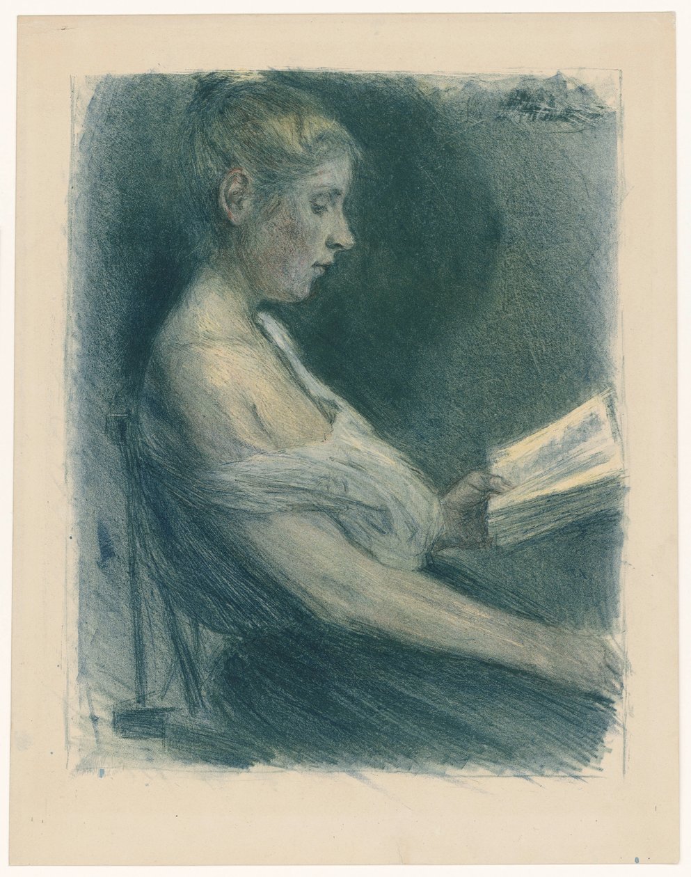 Lesende jente av Max Liebermann