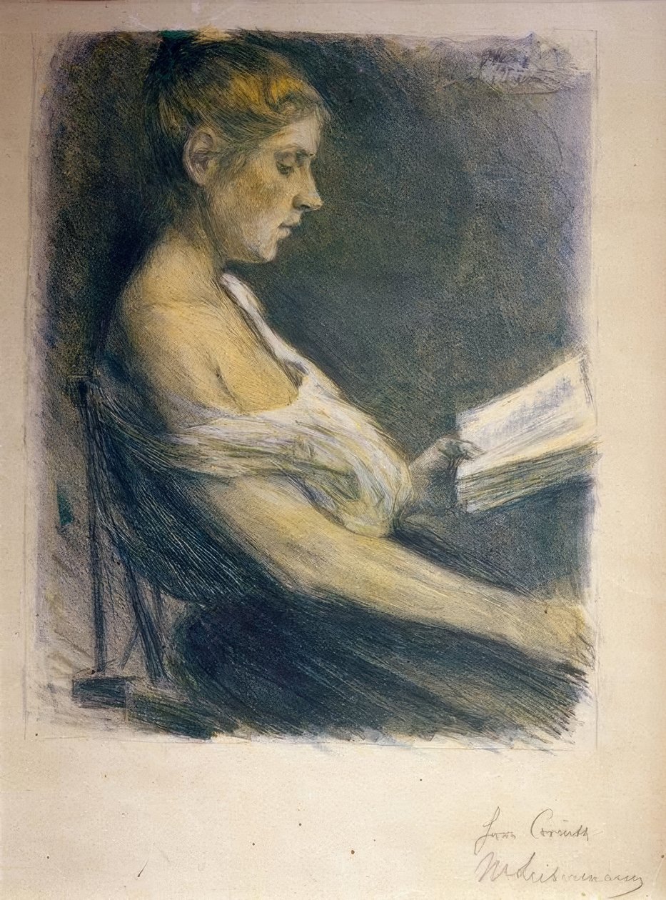 Lesende jente av Max Liebermann