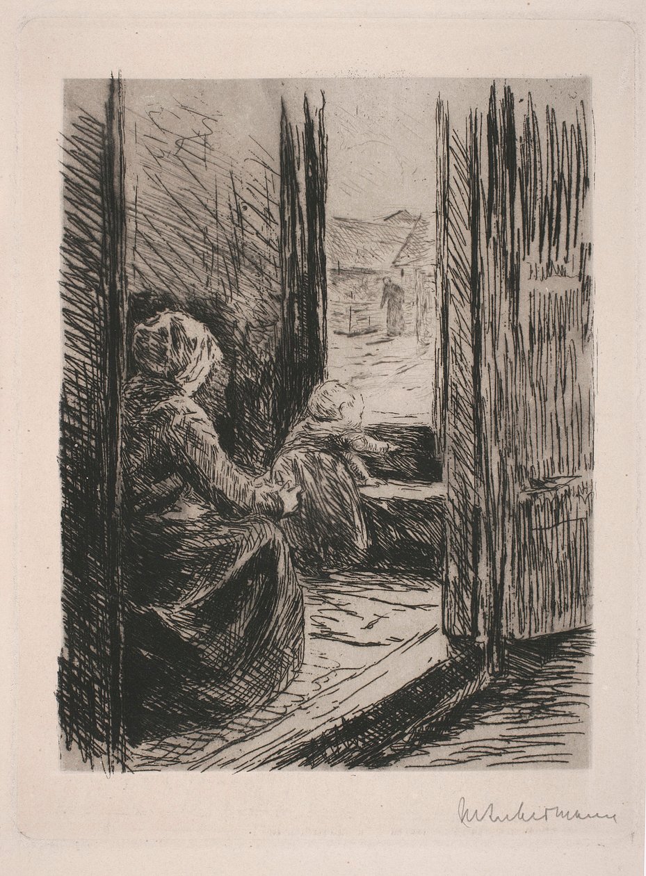 Mor og barn av Max Liebermann