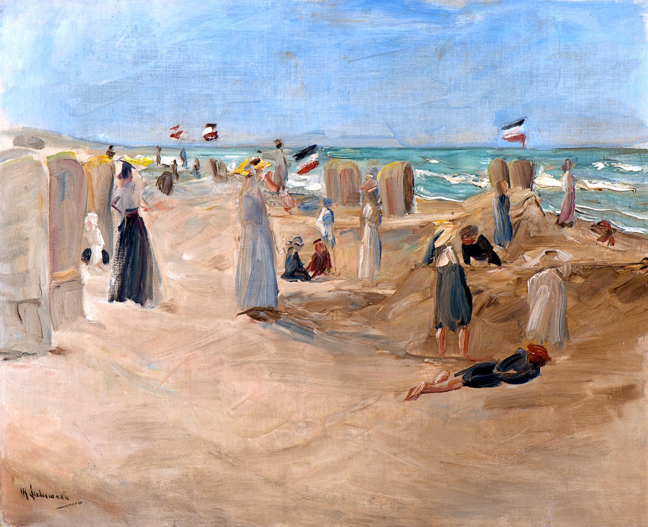På stranden i Noordwijk, 1908. av Max Liebermann