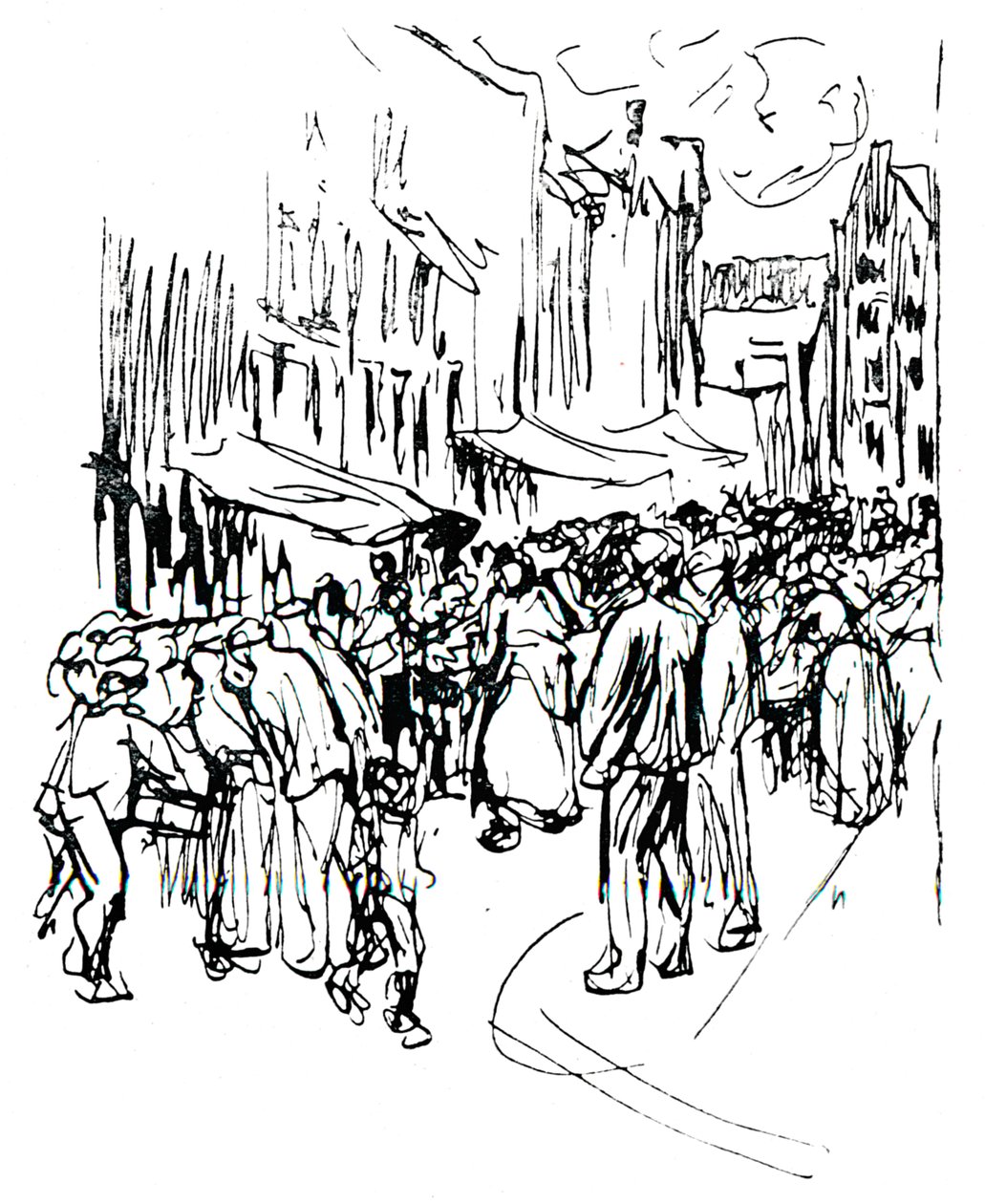 Penn- og blekkstudie, c1800-tallet av Max Liebermann