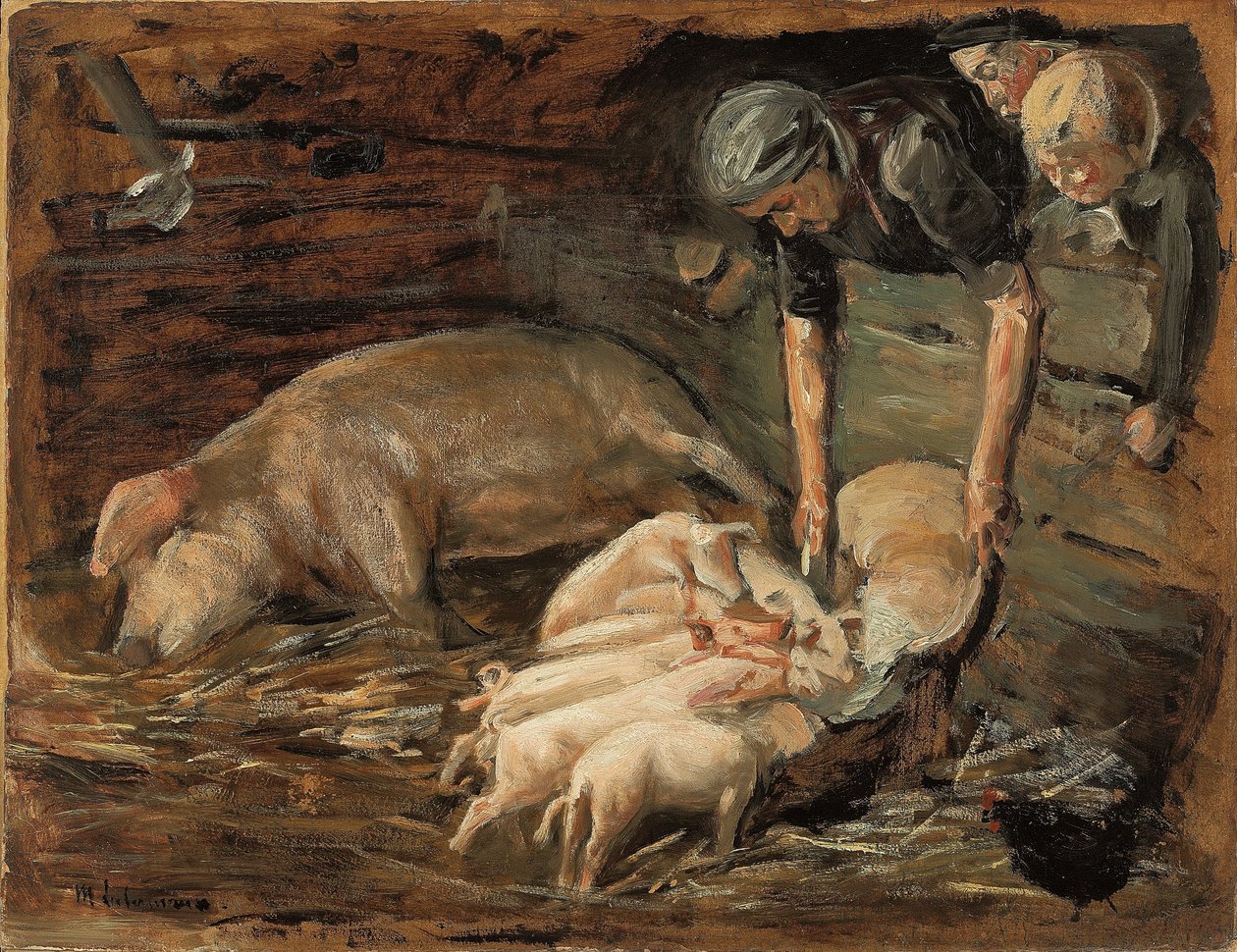Grisesti, barnehage; Grisesti, barnehage, 1887 av Max Liebermann