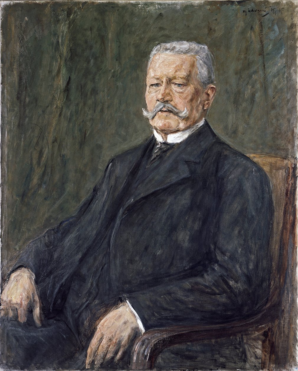 Portrett av president Paul von Hindenburg 1847-1934, av Max Liebermann (1847-1935) Niedersachsen statsmuseum, Hannover av Max Liebermann