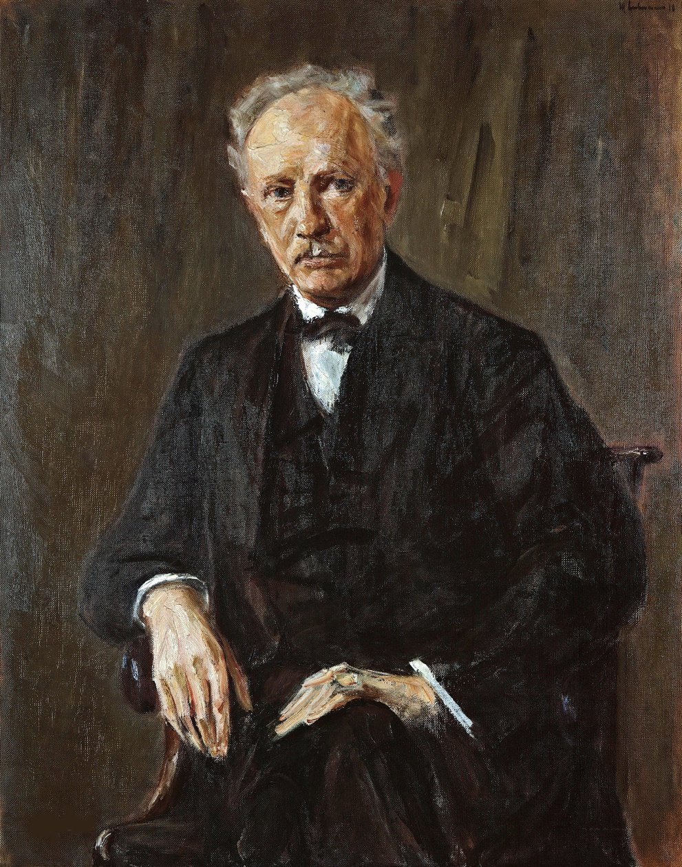 Portrett av komponisten Richard Georg Strauss 1864-1949, 1918. av Max Liebermann