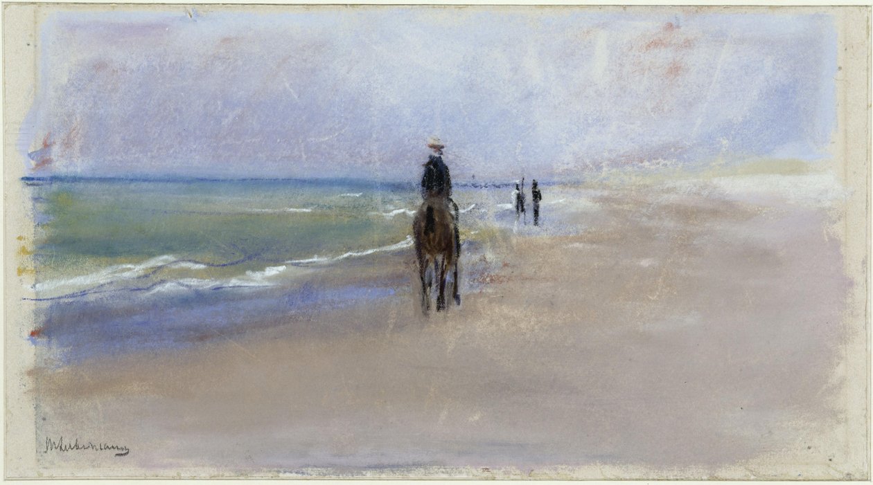 Rytter på stranden av Max Liebermann