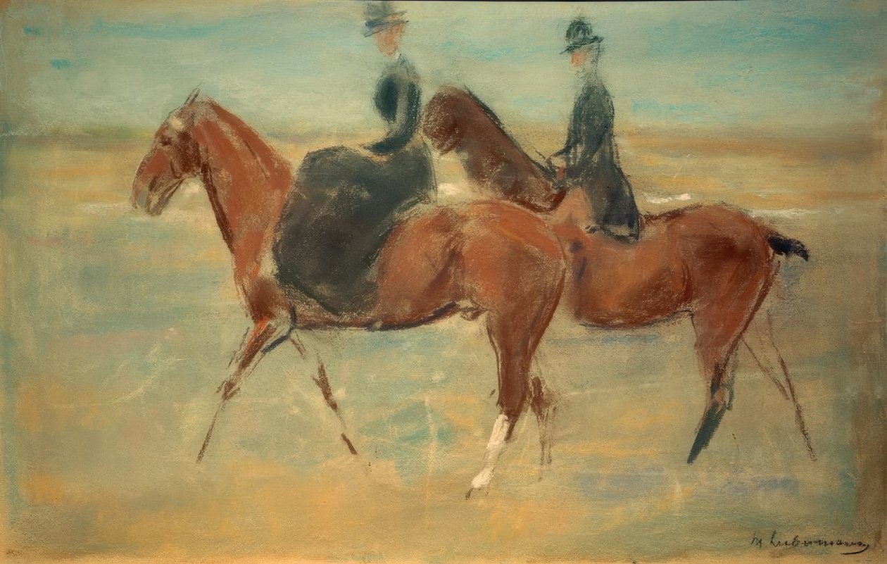 Rytter og rytter ved sjøen av Max Liebermann