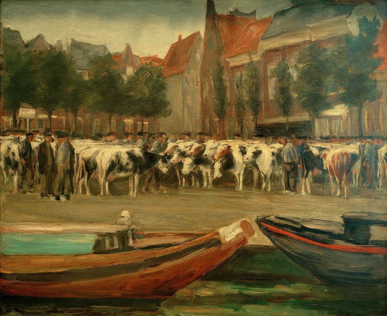 Rindermarkt i Leyden av Max Liebermann
