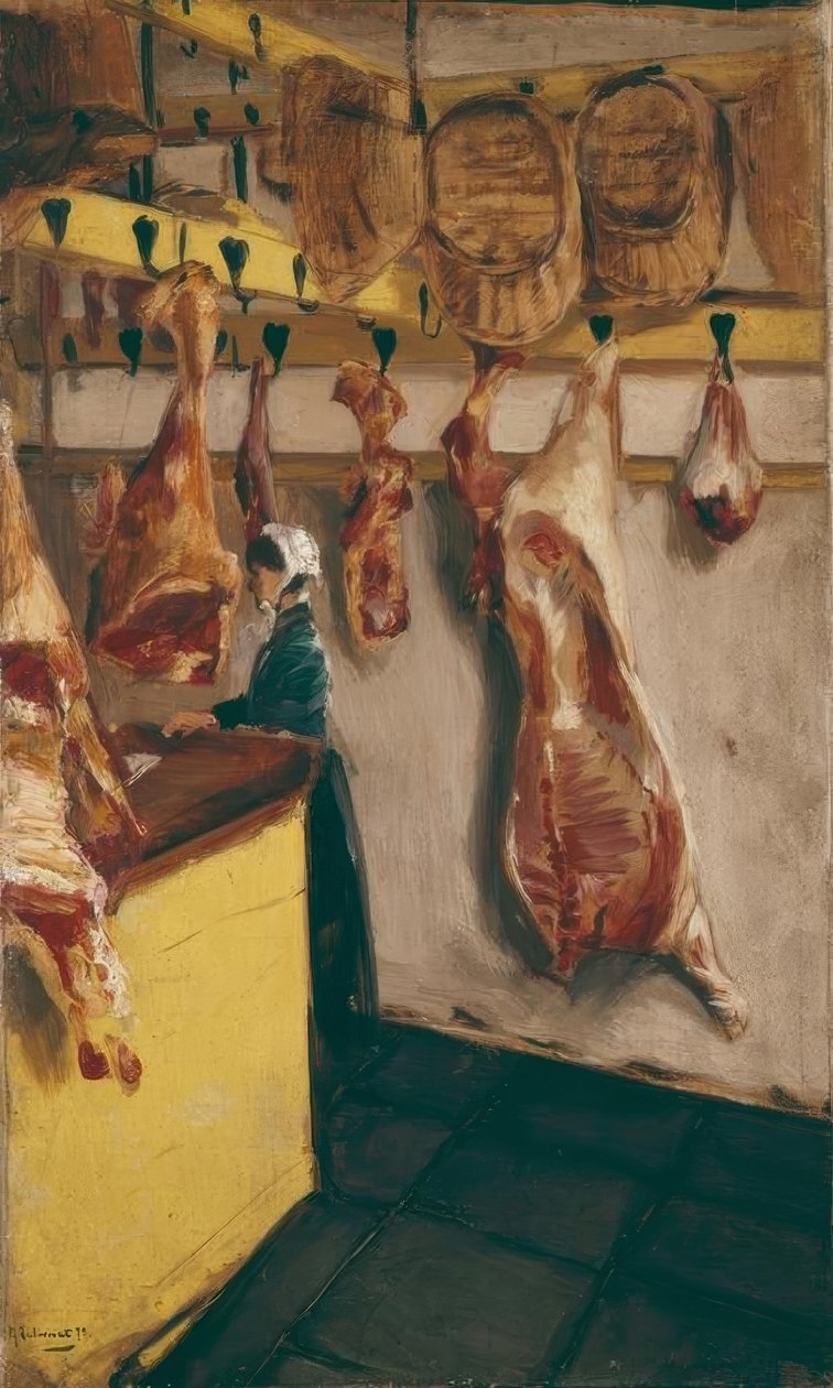 Schlächterladen i Dordrecht av Max Liebermann