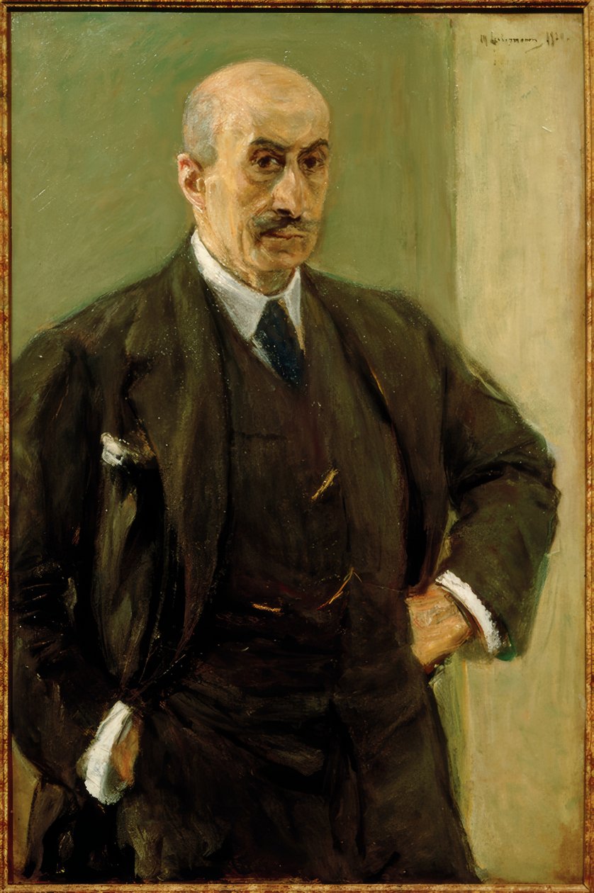 Selvportrett i dress, stående av Max Liebermann