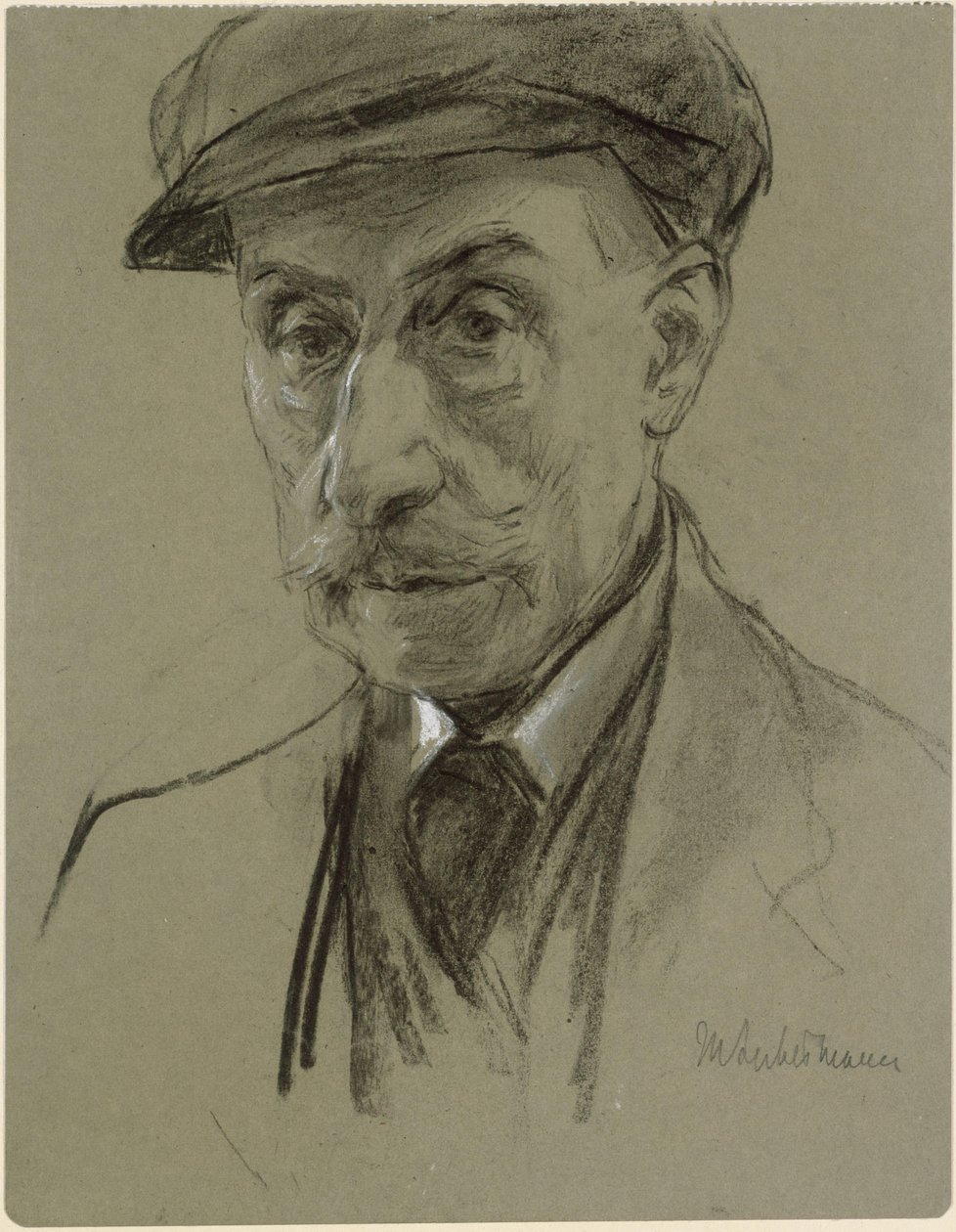 Selvportrett med lue av Max Liebermann