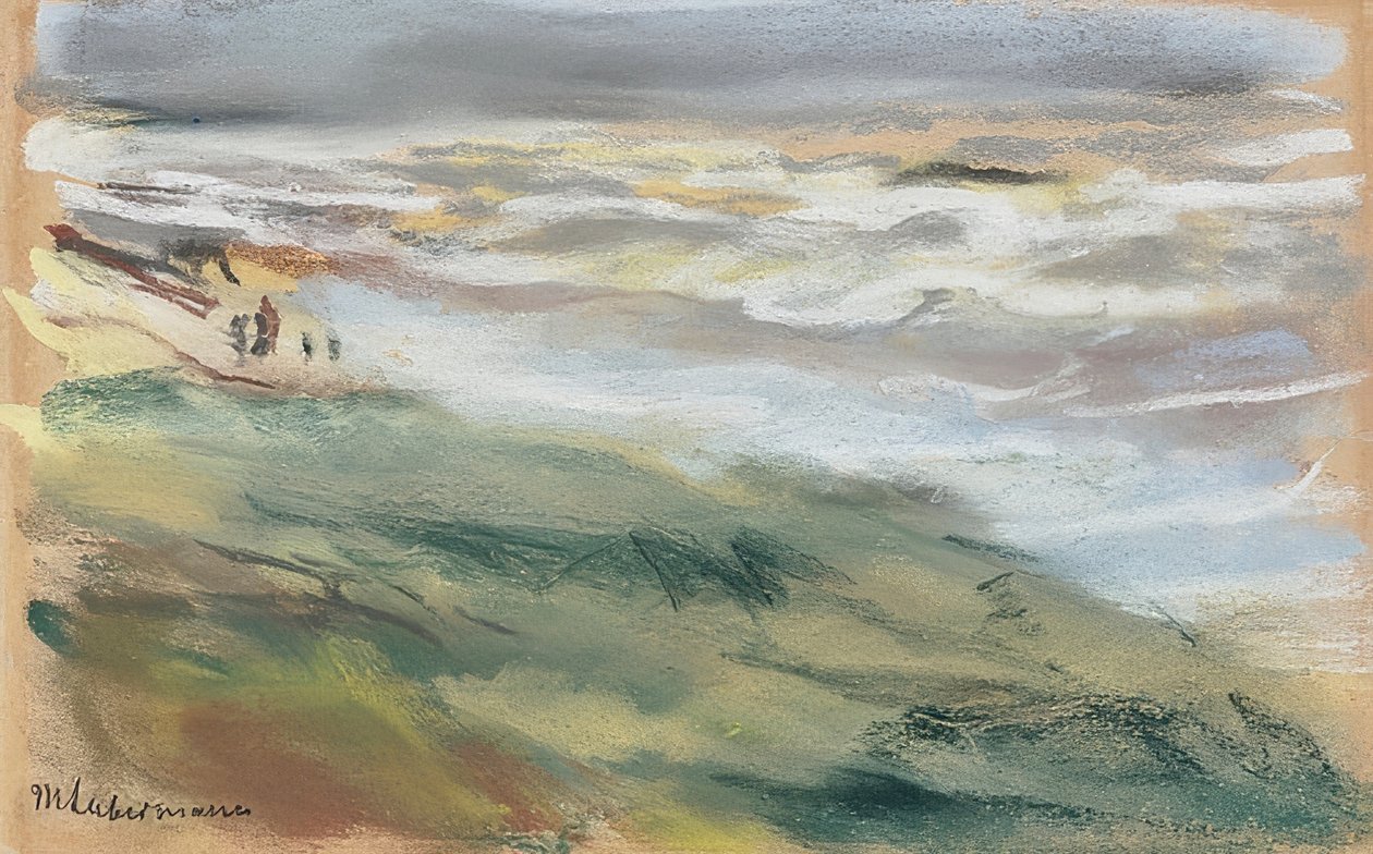 Barnevogner på stranden i Noordwijk av Max Liebermann