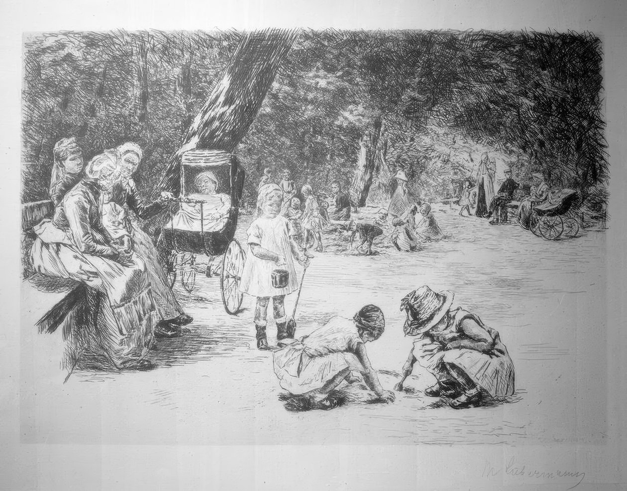 Barn som leker av Max Liebermann