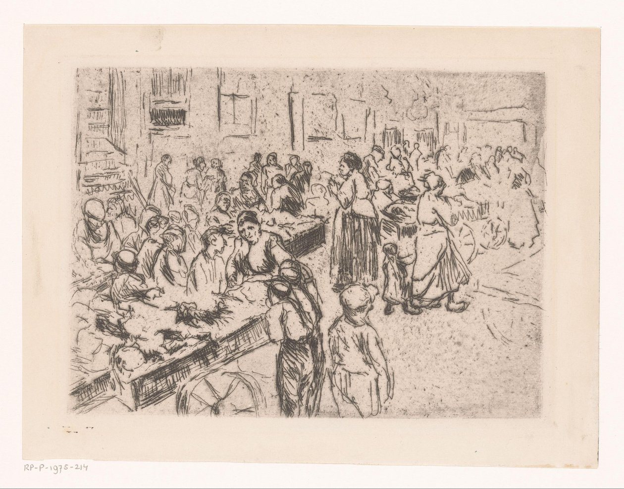 Gatehandel i det gamle jødiske kvarteret i Amsterdam av Max Liebermann