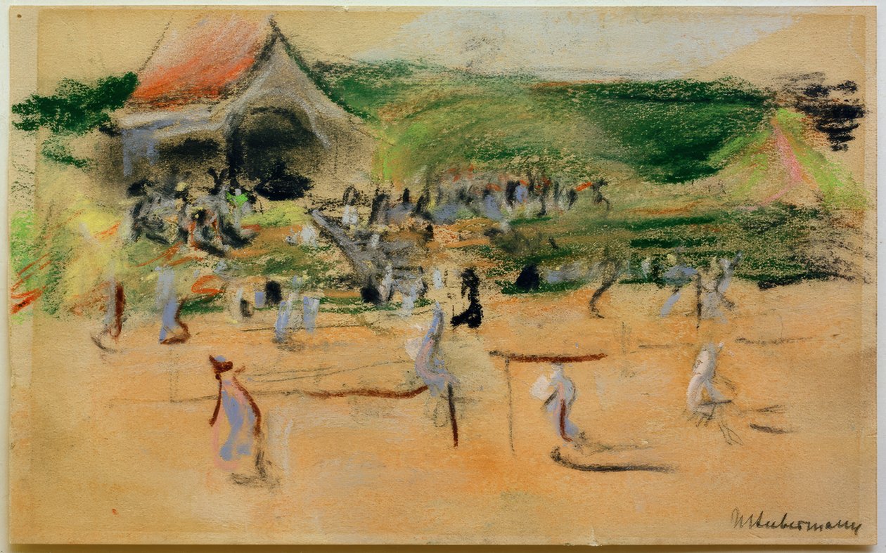 Tennisplassen i Noordwijk av Max Liebermann