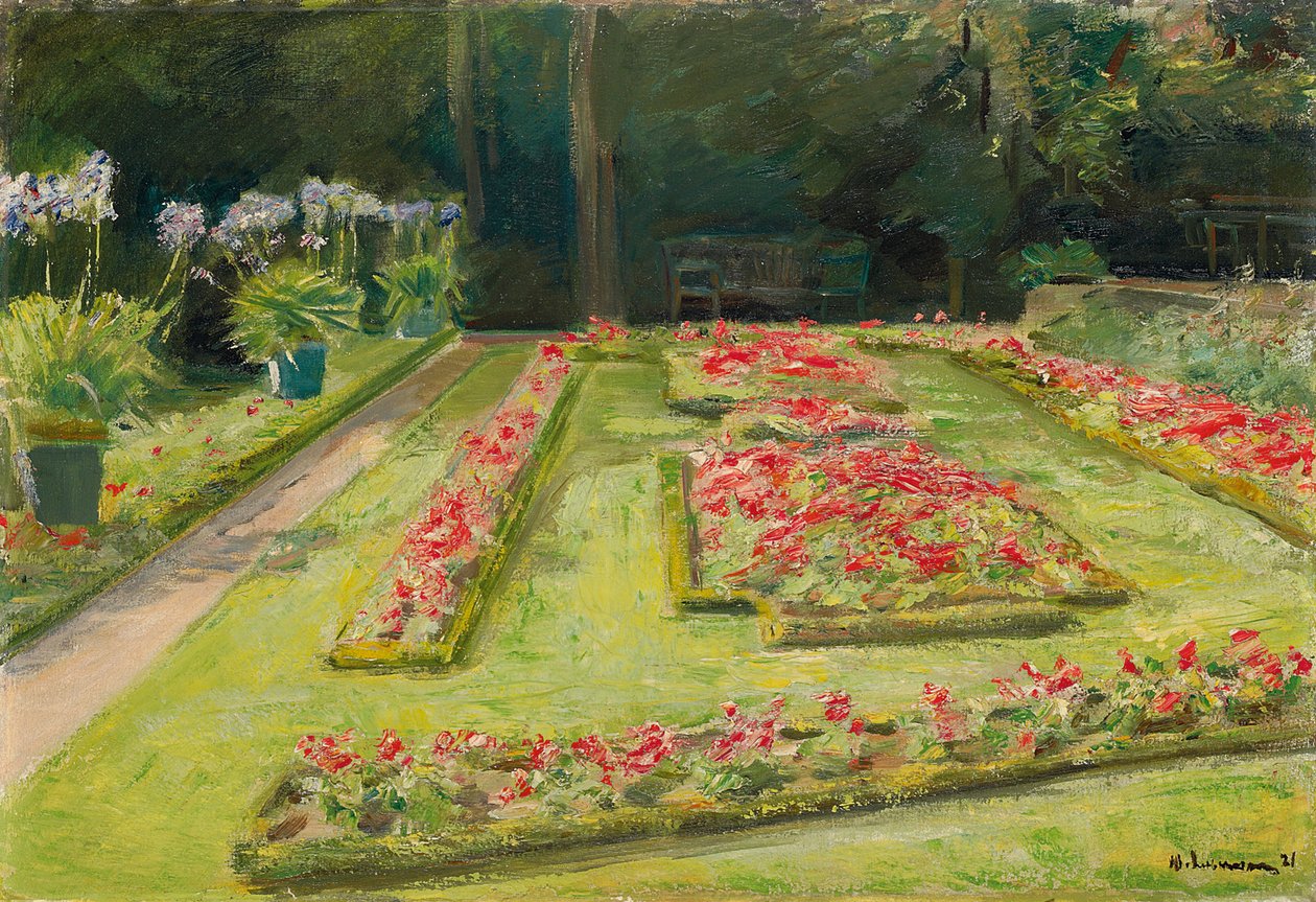 Blomsterterrassen i Wannsee-hagen, 1921 av Max Liebermann