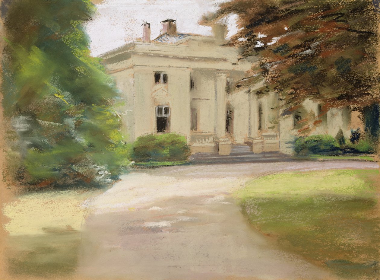 Godeffroy Country House i Hirschpark von Nienstedten på Elben, 1902 (pastell på papir) av Max Liebermann