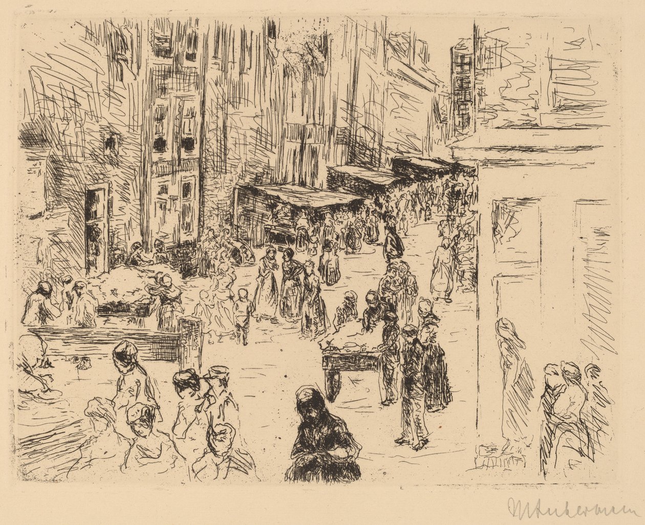 Det jødiske kvarteret i Amsterdam av Max Liebermann
